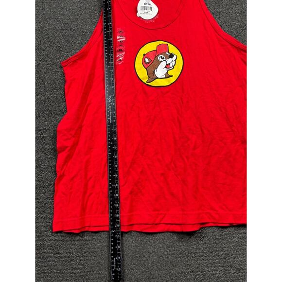 BUC-EE'S Logo Beaver Tank Muscle T-Shirt Mens XL Sleeveless Red 100% Cotton NEW - Picture 4 of 5